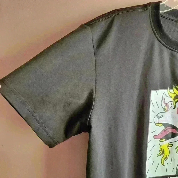 Goat Men's T-Shirt Bleatlejuice Size Large Short Sleeve Graphic Black Crew Neck - Picture 7 of 9